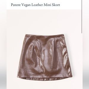 Abercrombie & Fitch Vegan Leather Mini Skort